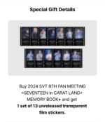 seventeen | 2024 svt 8th fan meeting seventeen in carat land memory book+