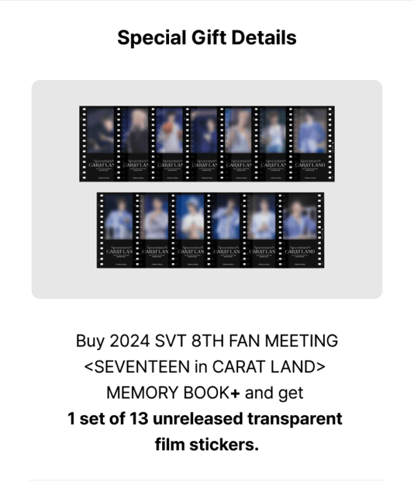 seventeen | 2024 svt 8th fan meeting seventeen in carat land memory book+