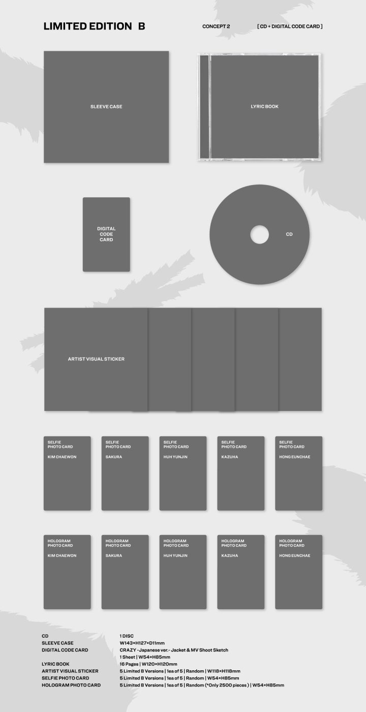 LE SSERAFIM - 3rd Single 'CRAZY' Limited Edition A (Edition Japonnaise)