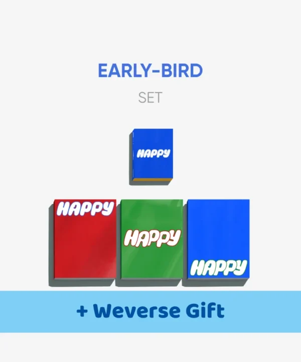 Jin (BTS) 'Happy' (Set) + 'Happy' (Weverse Albums ver.) Set 0 Weverse Gift Jin (BTS) | 'Happy' (Set) + 'Happy' (Weverse Albums ver.) Set *EARLY BIRD* – Image 1