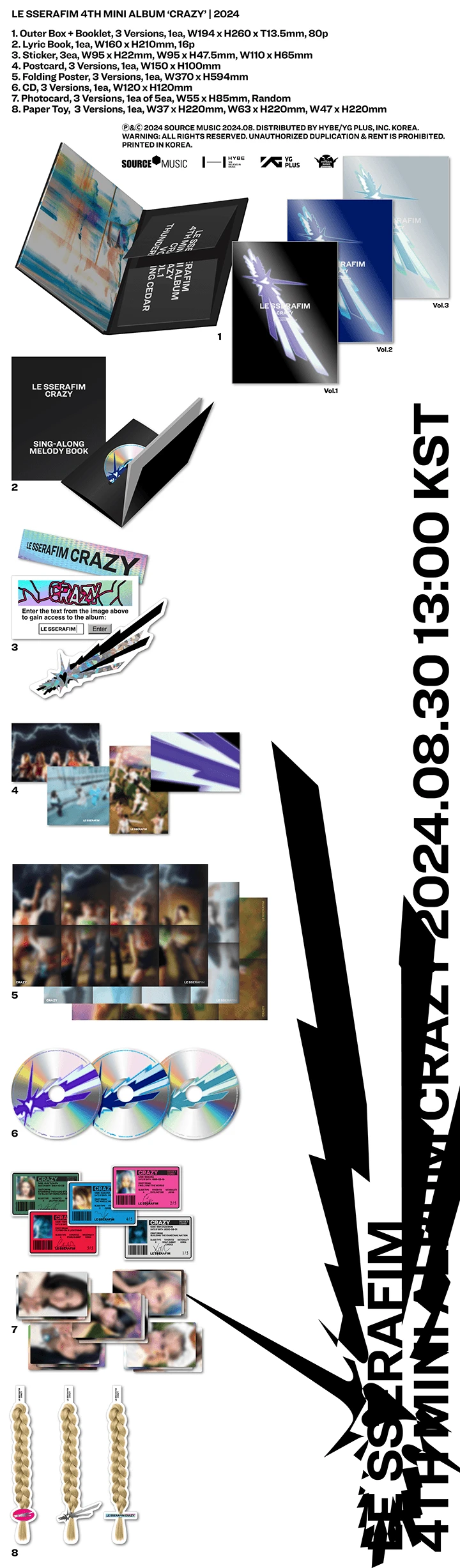 LE SSERAFIM -4th Mini Album 'CRAZY' detail 1