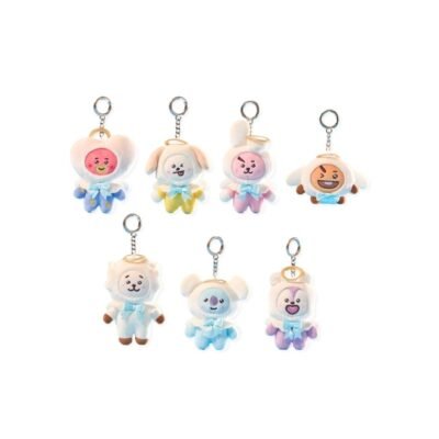 bt21 angel plush keyring angel & villain