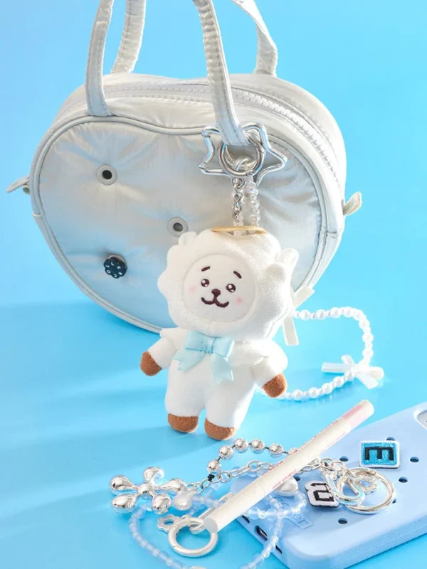 bt21 angel plush keyring angel & villain rj 1 bt21 angel plush keyring angel & villain rj 1