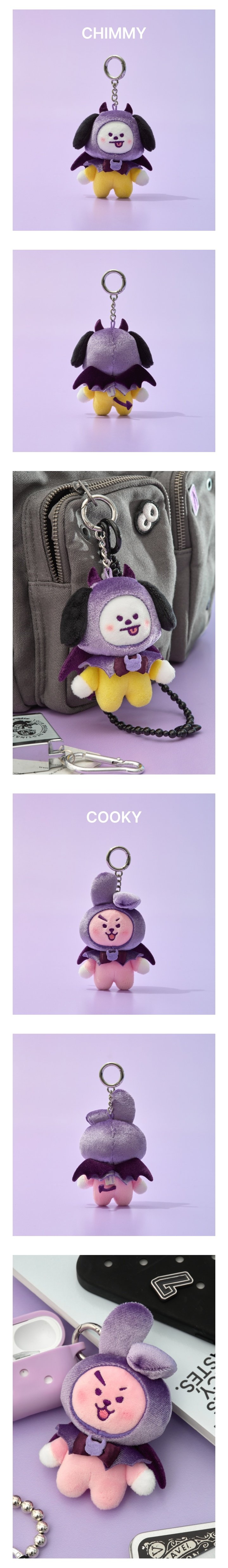 bt21 villain plush keyring angel & villain 2