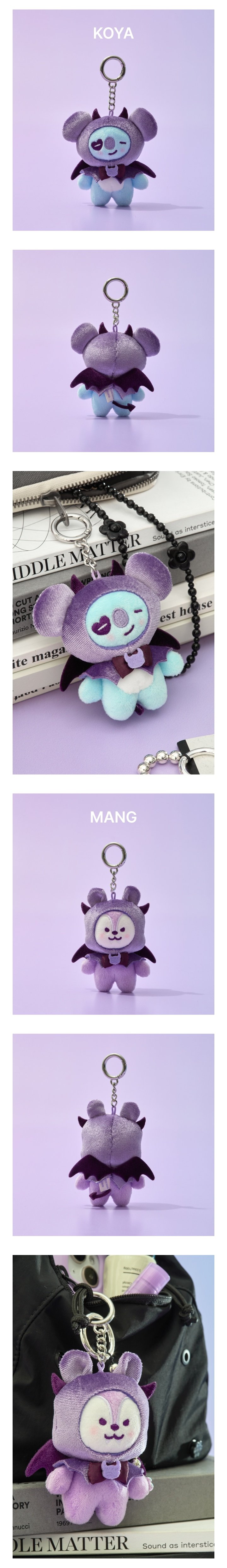 bt21 villain plush keyring angel & villain 4